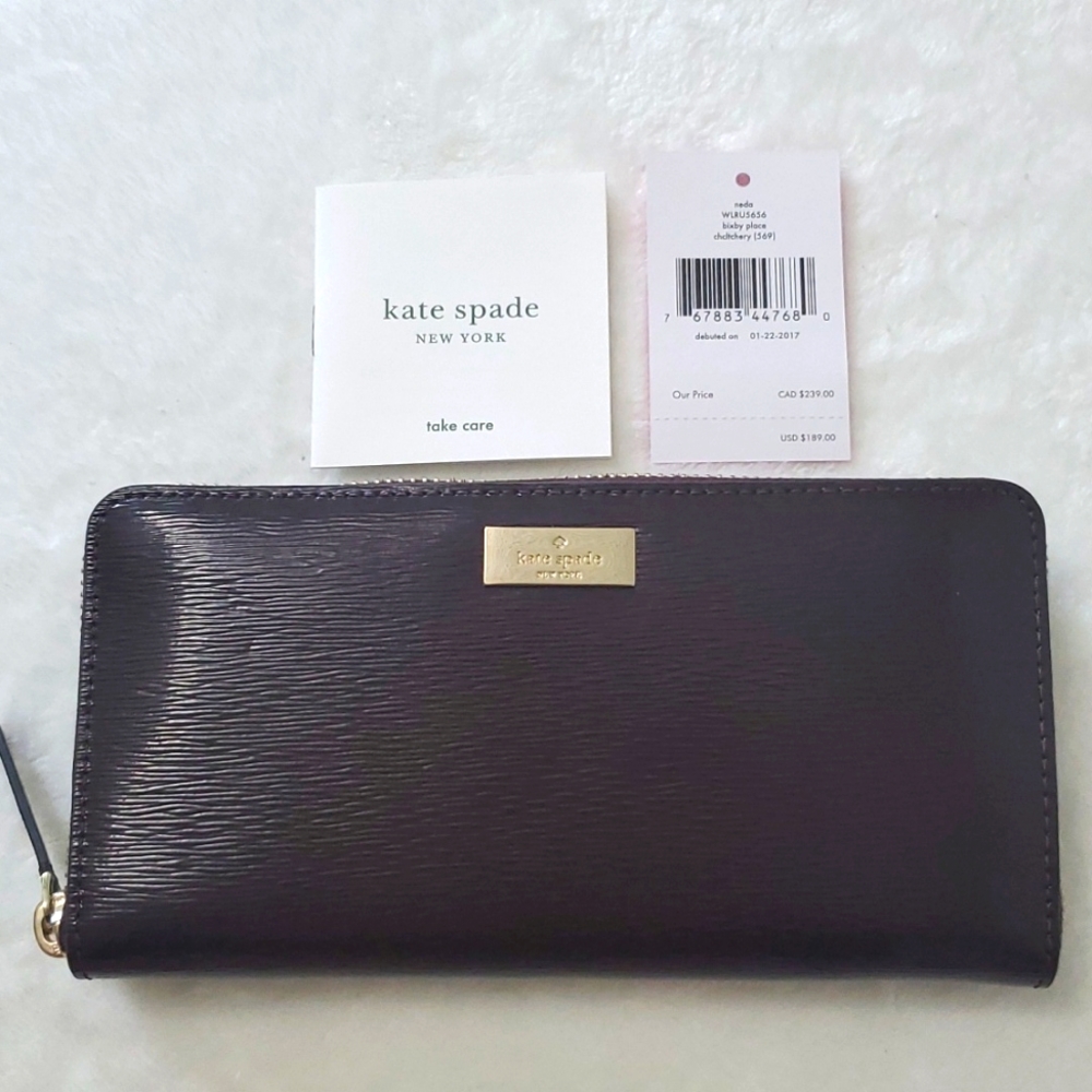 NWT Kate Spade Neda Bixby Patent Leather Wallet